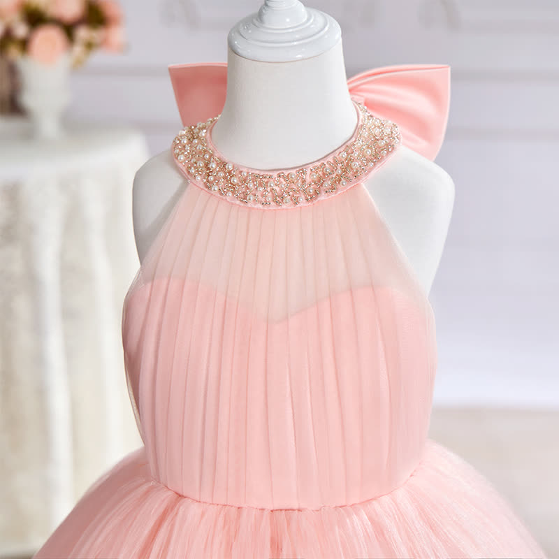 Mesh Bow Sleeveless Maxi Dresses - image 4