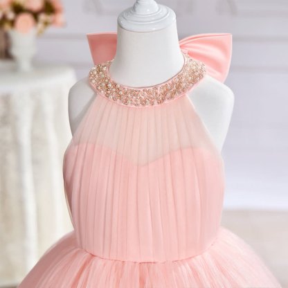 Mesh Bow Sleeveless Maxi Dresses - image 4