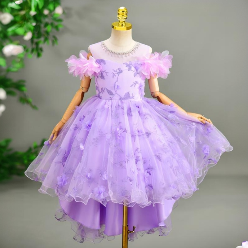 Embroidery Mesh Split Joint Rosette Sleeveless Midi Dresses - image 2