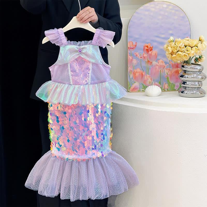 Glitter & Mesh Sequins Cap Sleeve Short Dresses - image 2