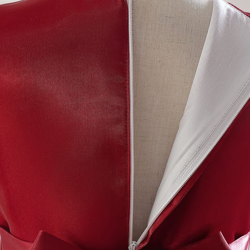 Satin  Rosette Cap Sleeve Maxi Dresses - image 28