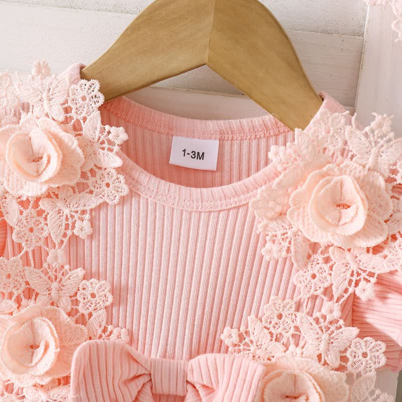 100% Cotton Split Joint Rosette Cap Sleeve Midi Bodysuit - image 14