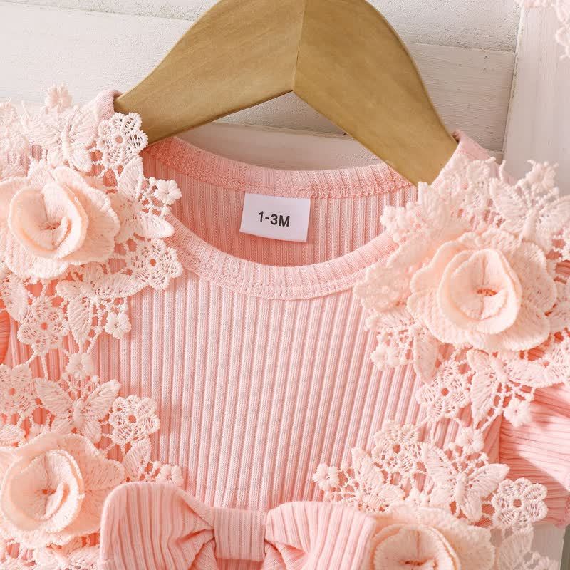 100% Cotton Split Joint Rosette Cap Sleeve Midi Bodysuit - image 14