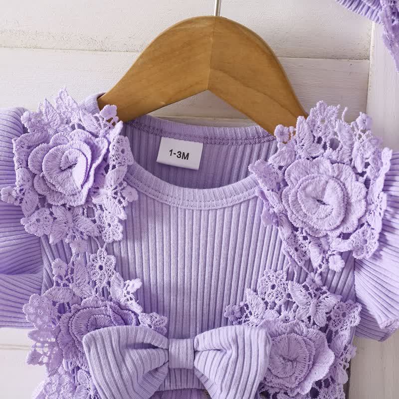 100% Cotton Split Joint Rosette Cap Sleeve Midi Bodysuit - image 24