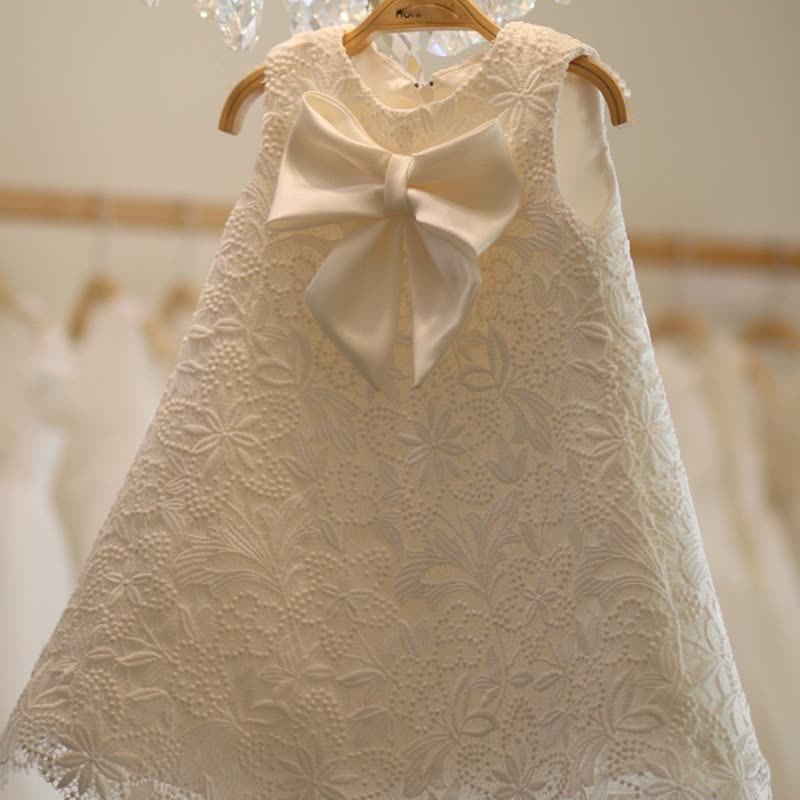 Lace Bow Sleeveless Midi Dresses - image 2