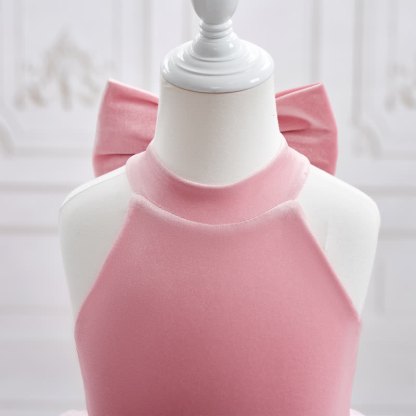 Velvet Split Joint Three Quarter Sleeve Midi Dresses Without Glove - image 6