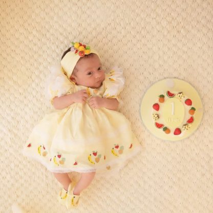 Cotton And Linen Stitching Lace Embroidery Short Sleeve Midi Dresses - image 3