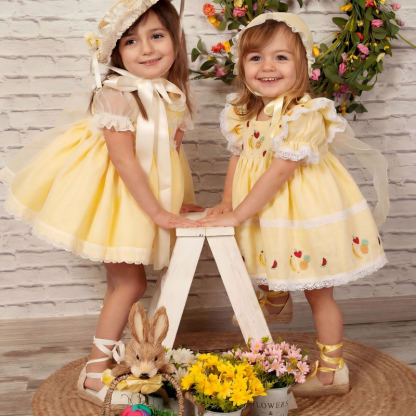 Cotton And Linen Stitching Lace Embroidery Short Sleeve Midi Dresses - image 2