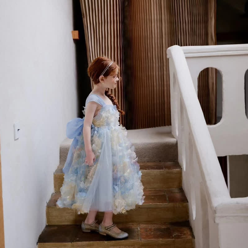 Mesh Butterfly Sleeveless Maxi Dresses - image 4