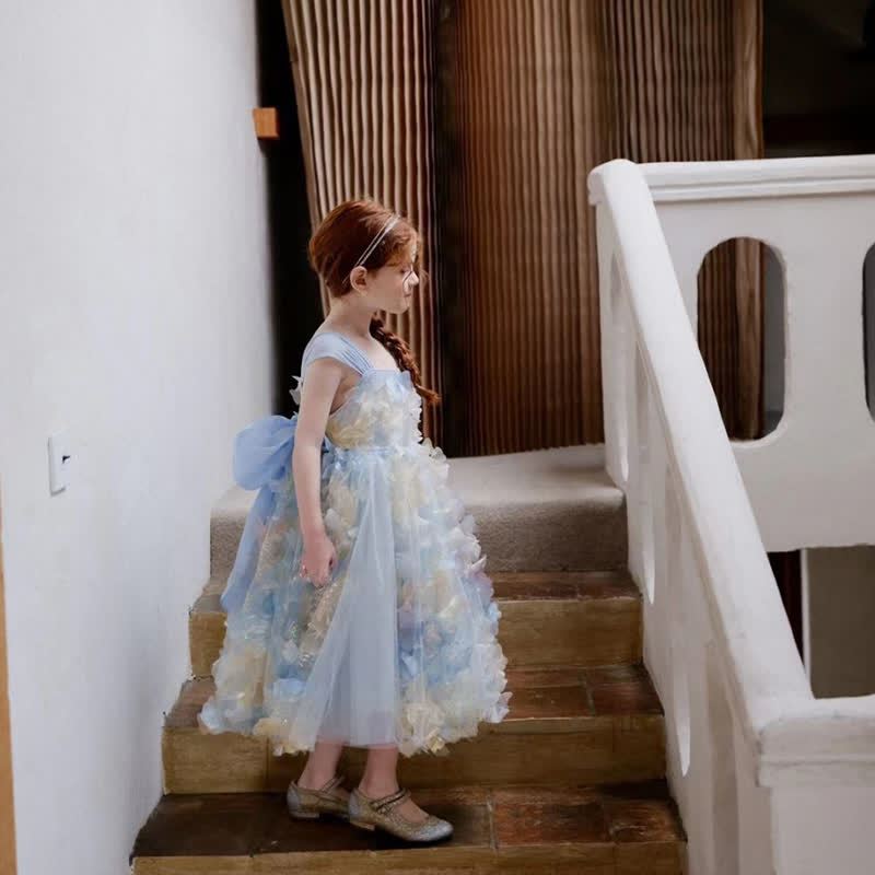 Mesh Butterfly Sleeveless Maxi Dresses - image 4