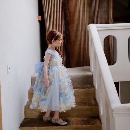 Mesh Butterfly Sleeveless Maxi Dresses - image 4