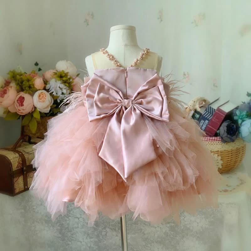 Mesh Rosette Pearl Sleeveless Short Dresses - image 2