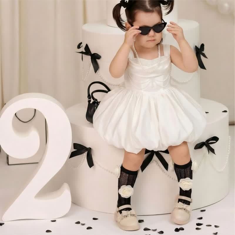 Satin Pearl Sleeveless Short Dresses - image 3