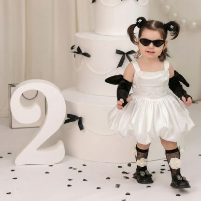 Satin Pearl Sleeveless Short Dresses - image 5