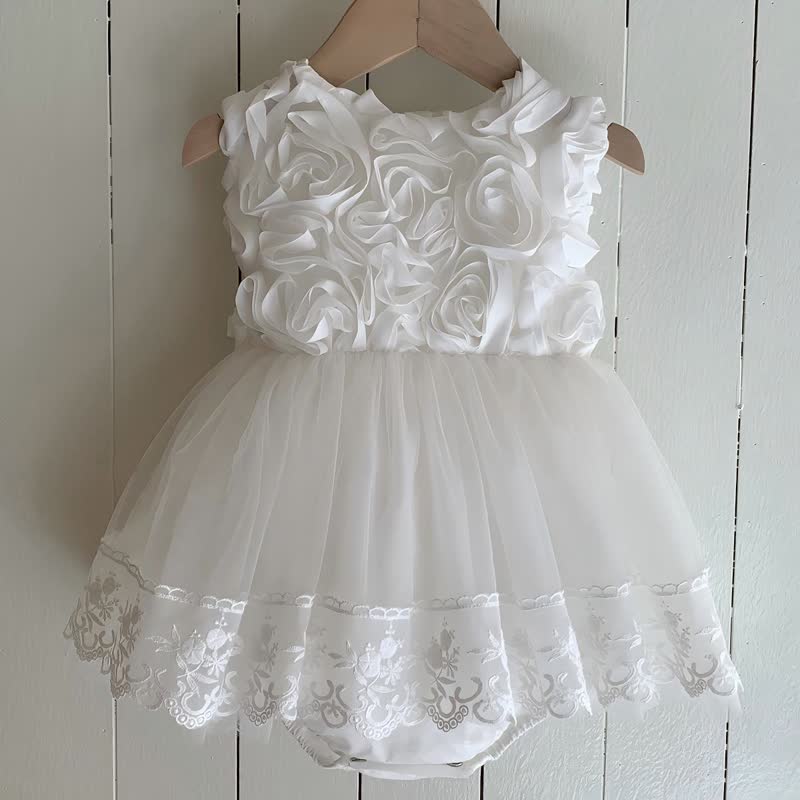 Chemical Fiber Blend Lace Edge Sleeveless Short Bodysuit - image 4