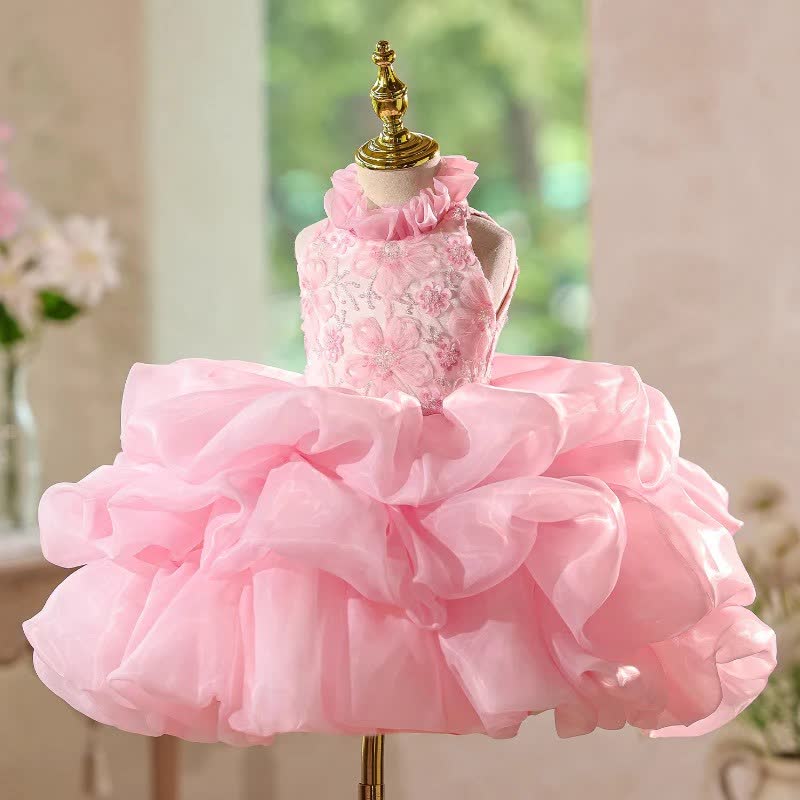 Chemical Fiber Blend Tiered Sleeveless Midi Dresses - image 11