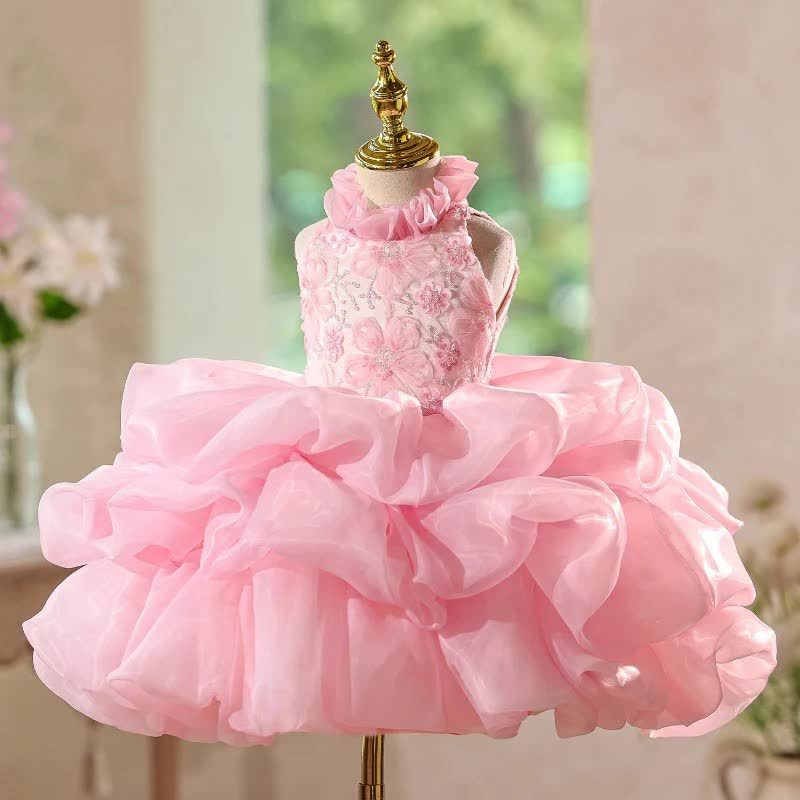 Chemical Fiber Blend Tiered Sleeveless Midi Dresses - image 11