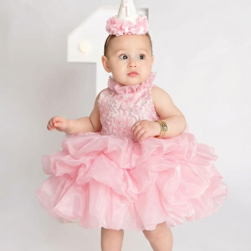 Chemical Fiber Blend Tiered Sleeveless Midi Dresses - image 2