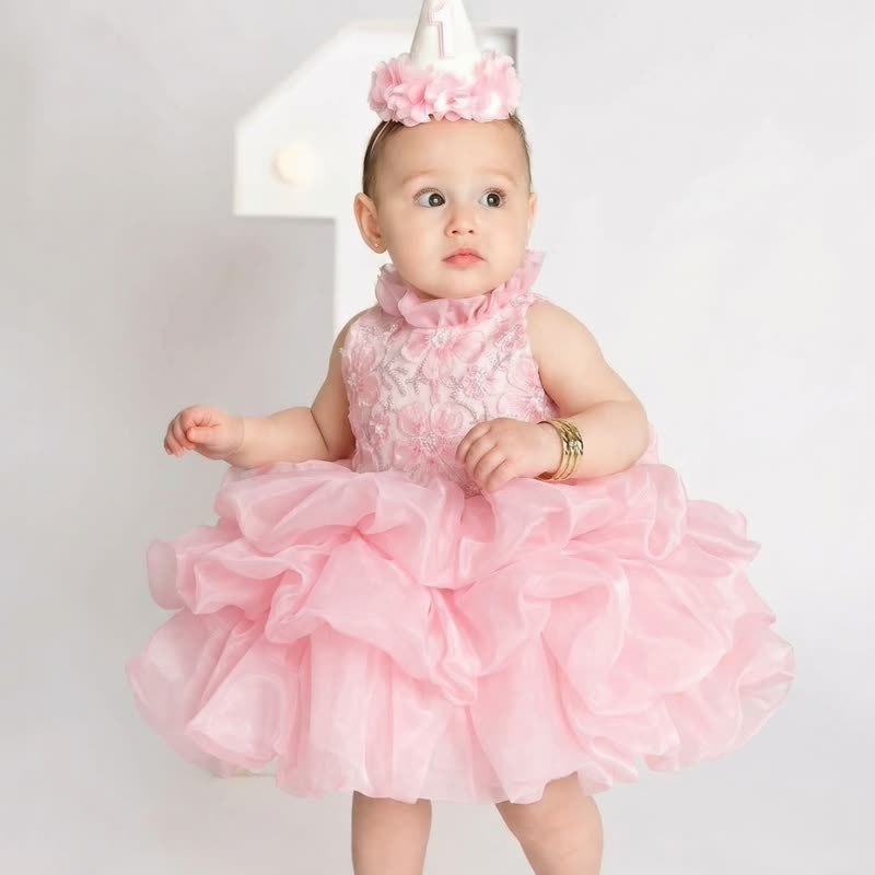 Chemical Fiber Blend Tiered Sleeveless Midi Dresses - image 2