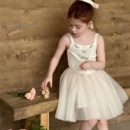 Mesh Rhinestone Sleeveless Midi Dresses - image 2