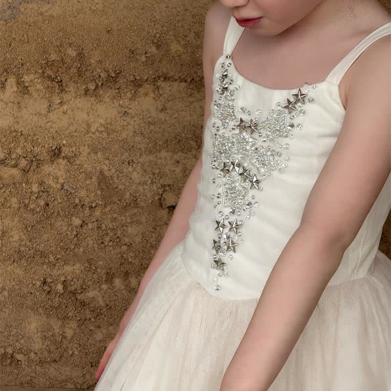 Mesh Rhinestone Sleeveless Midi Dresses - image 7