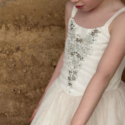 Mesh Rhinestone Sleeveless Midi Dresses - image 7