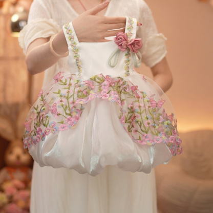 Chemical Fiber Blend Embroidery Sleeveless Short Dresses - image 2