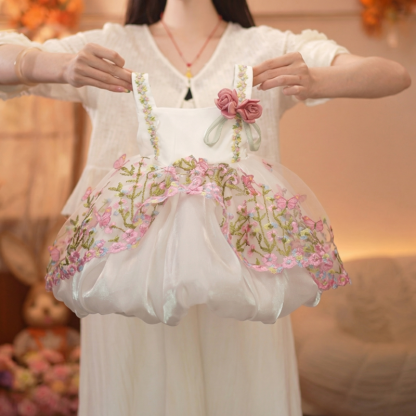 Chemical Fiber Blend Embroidery Sleeveless Short Dresses - image 3