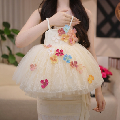 Mesh Spaghetti Sleeveless Short Dresses - image 4