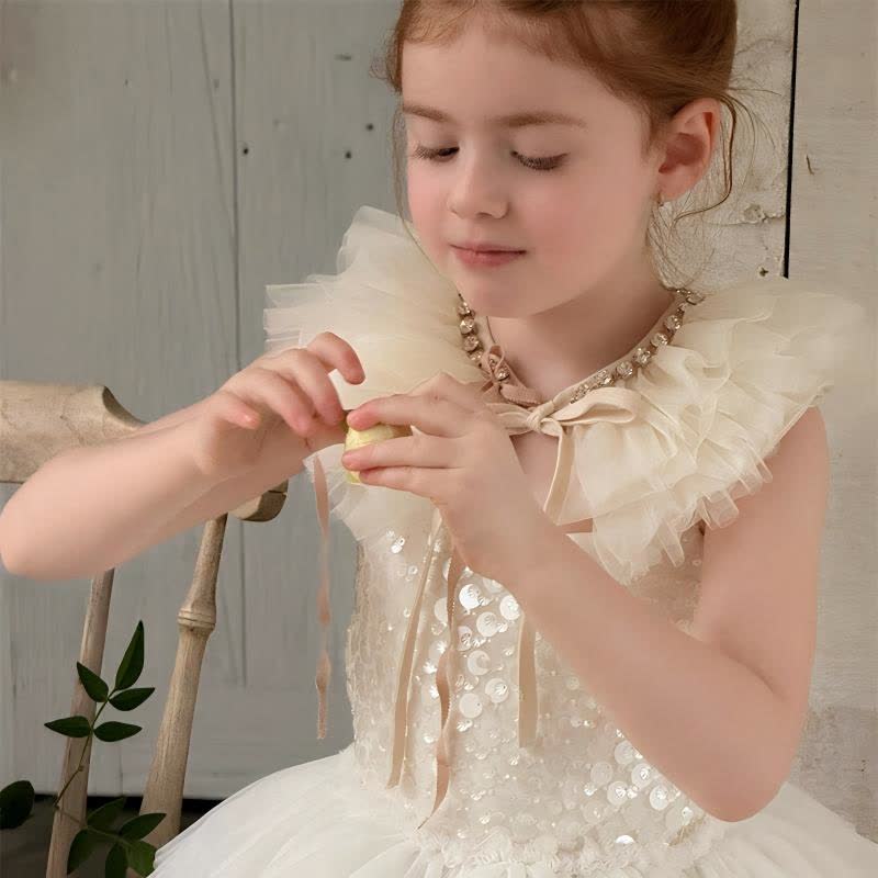 Solid With Rhinestones Cape - image 2