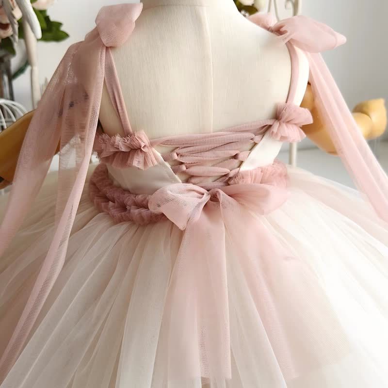 Mesh Bow Sleeveless Short Dresses - image 5