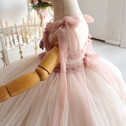 Mesh Bow Sleeveless Short Dresses - image 3