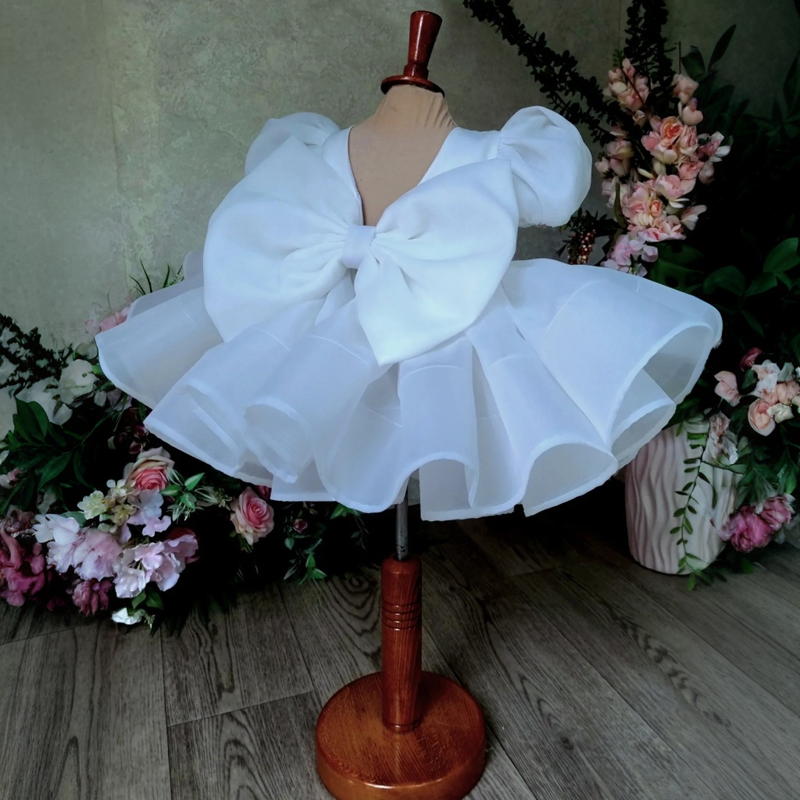 Organza Hot Drilling Short Sleeve Short Dresses - image 2