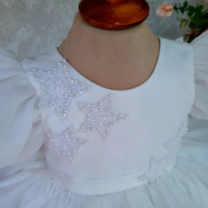 Organza Hot Drilling Short Sleeve Short Dresses - image 4