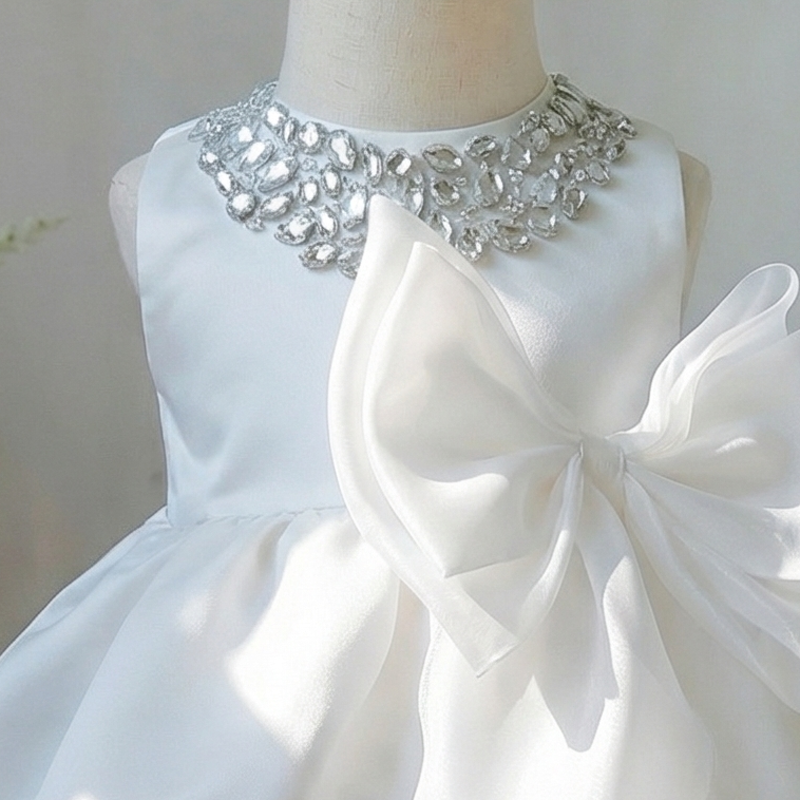 Organza Rhinestone Sleeveless Short Dresses - image 4