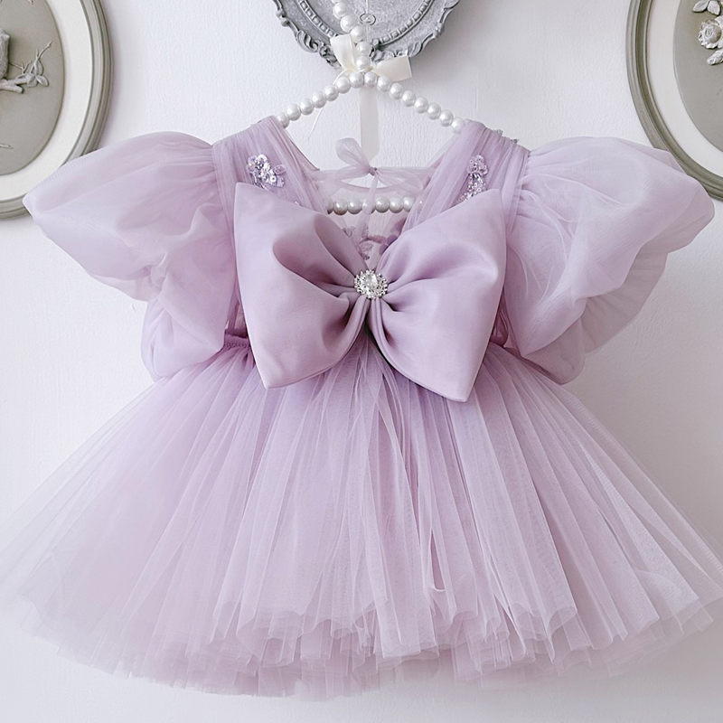 Mesh Embroidery Short Sleeve Short Dresses - image 2