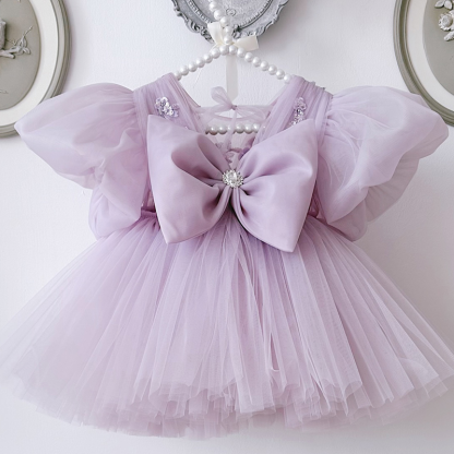 Mesh Embroidery Short Sleeve Short Dresses - image 2