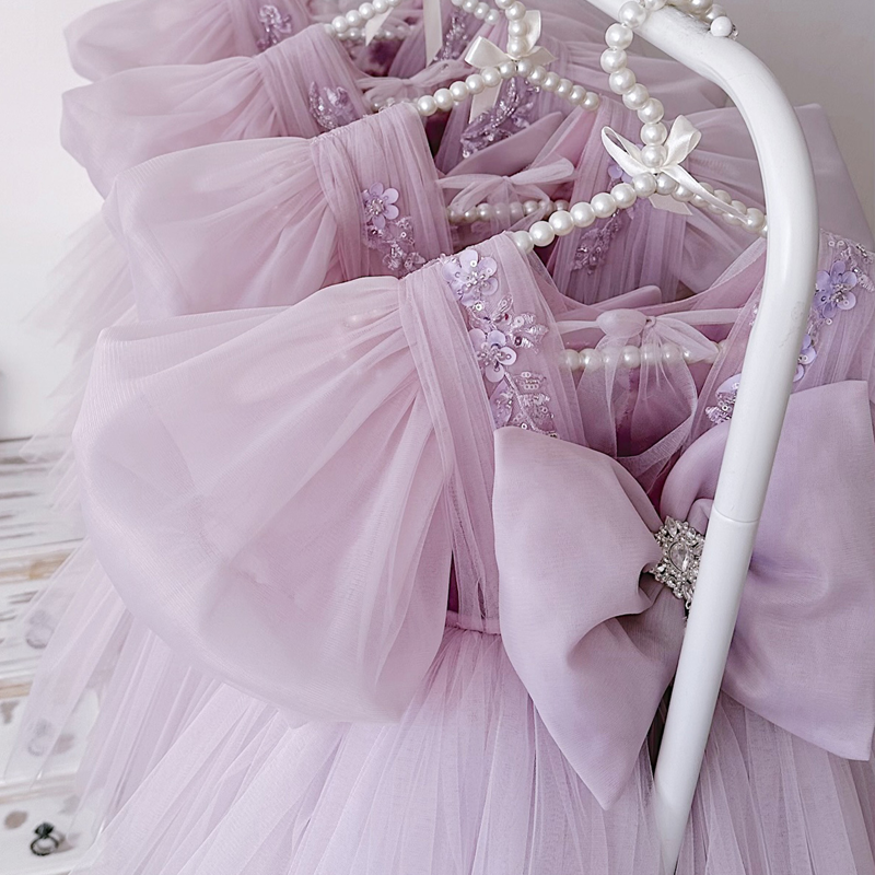 Mesh Embroidery Short Sleeve Short Dresses - image 4