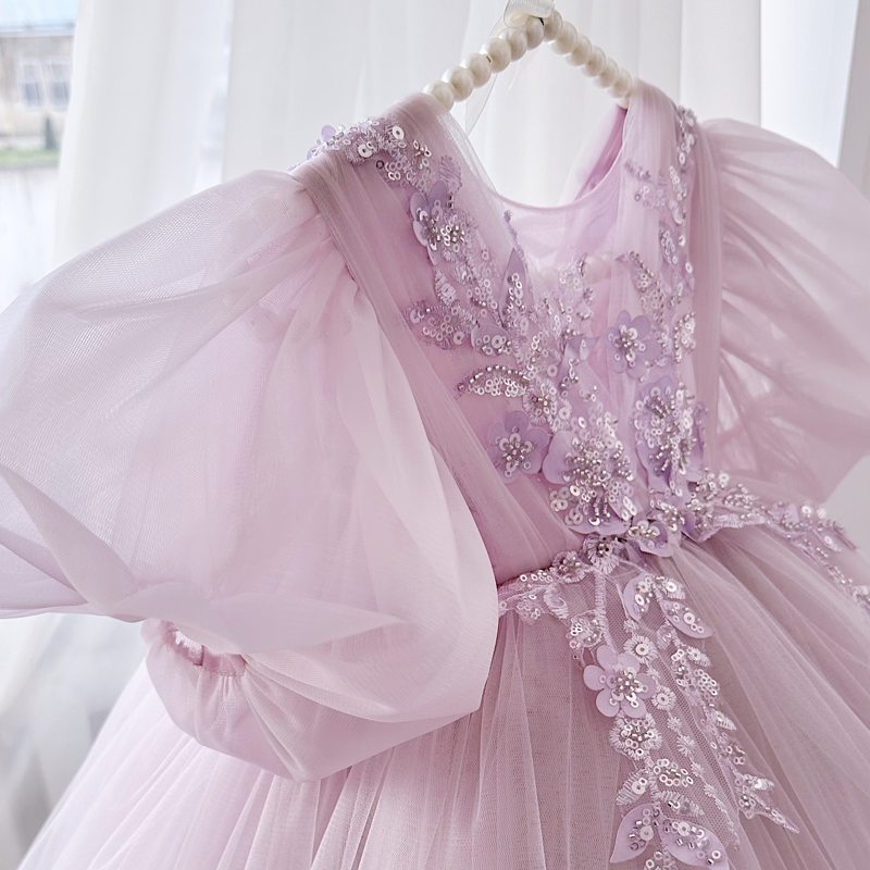 Mesh Embroidery Short Sleeve Short Dresses - image 3