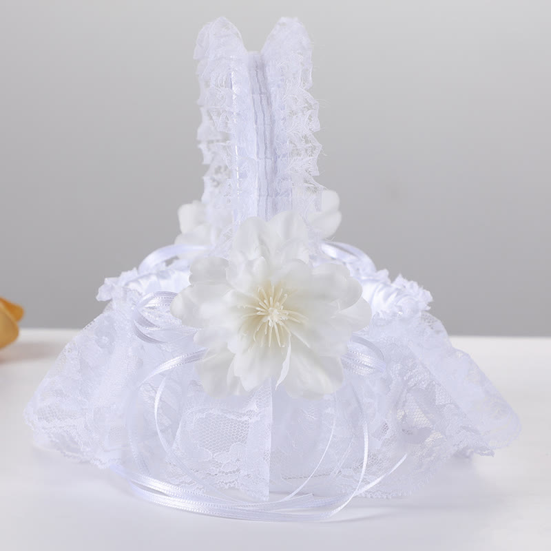 Solid Stitching Lace Flower Basket - image 7