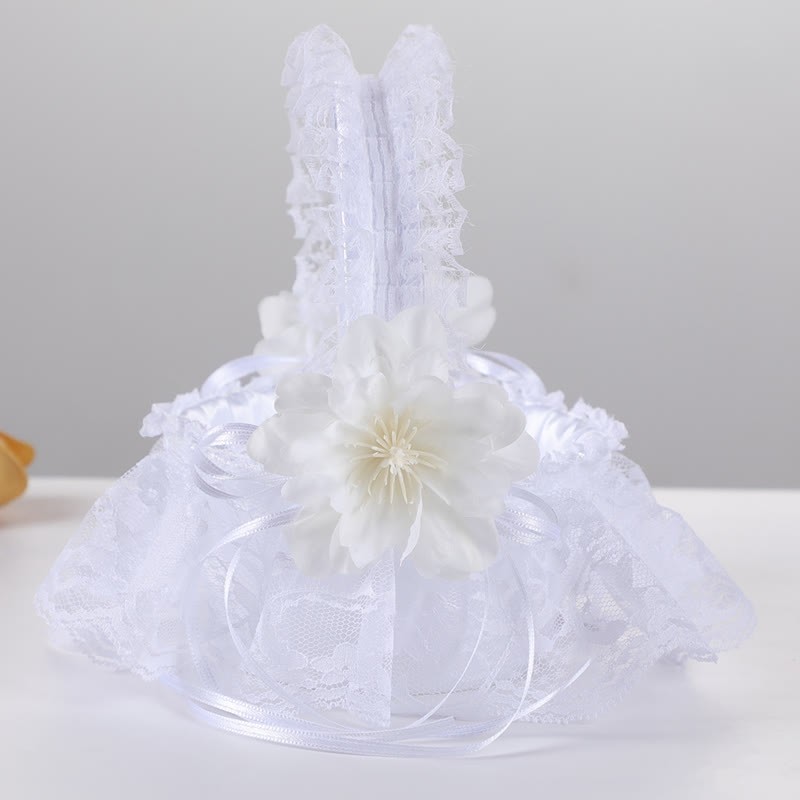 Solid Stitching Lace Flower Basket - image 7
