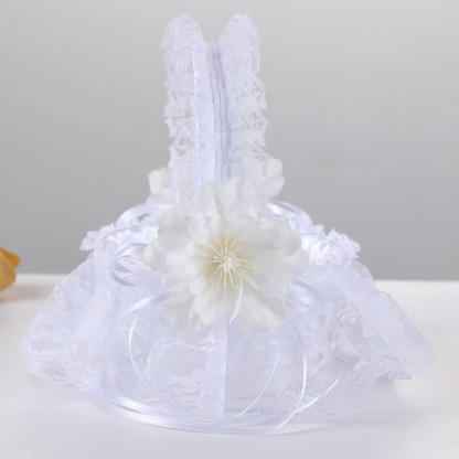 Solid Stitching Lace Flower Basket - image 7