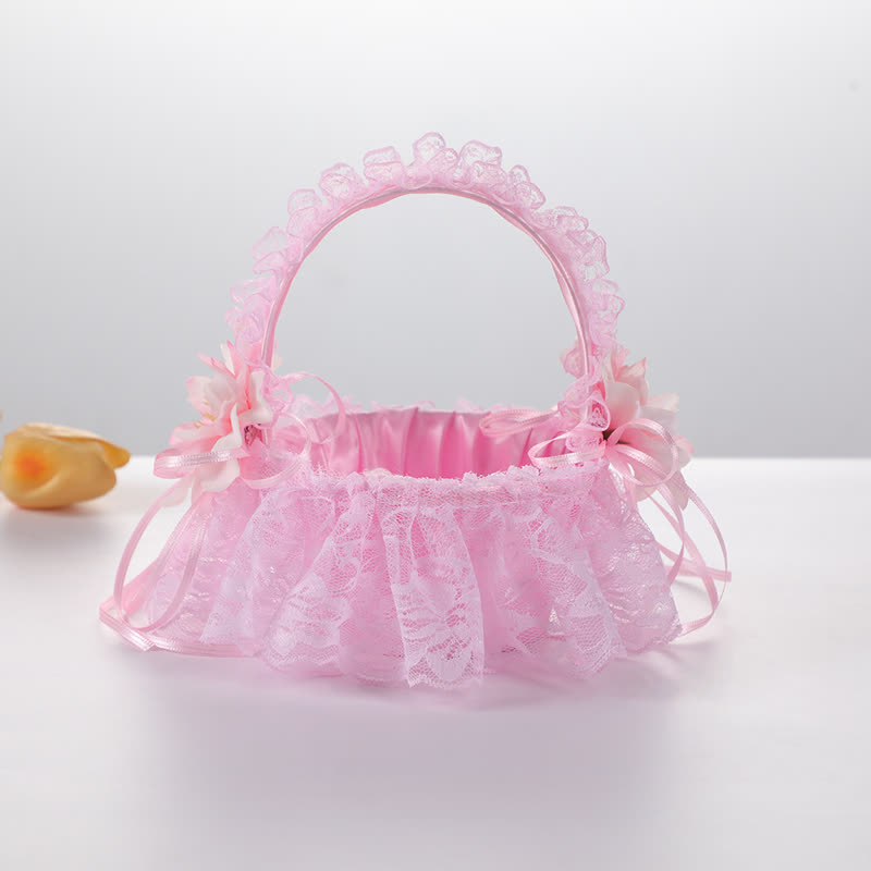 Solid Stitching Lace Flower Basket - image 10