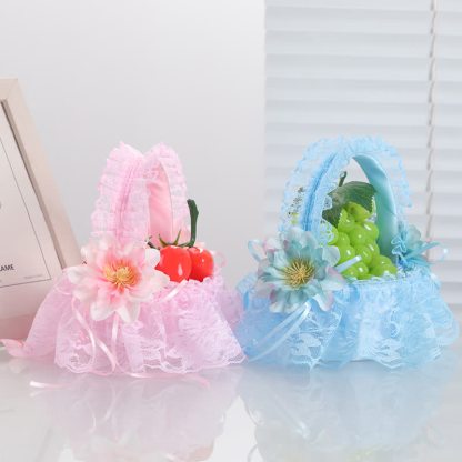 Solid Stitching Lace Flower Basket - image 17