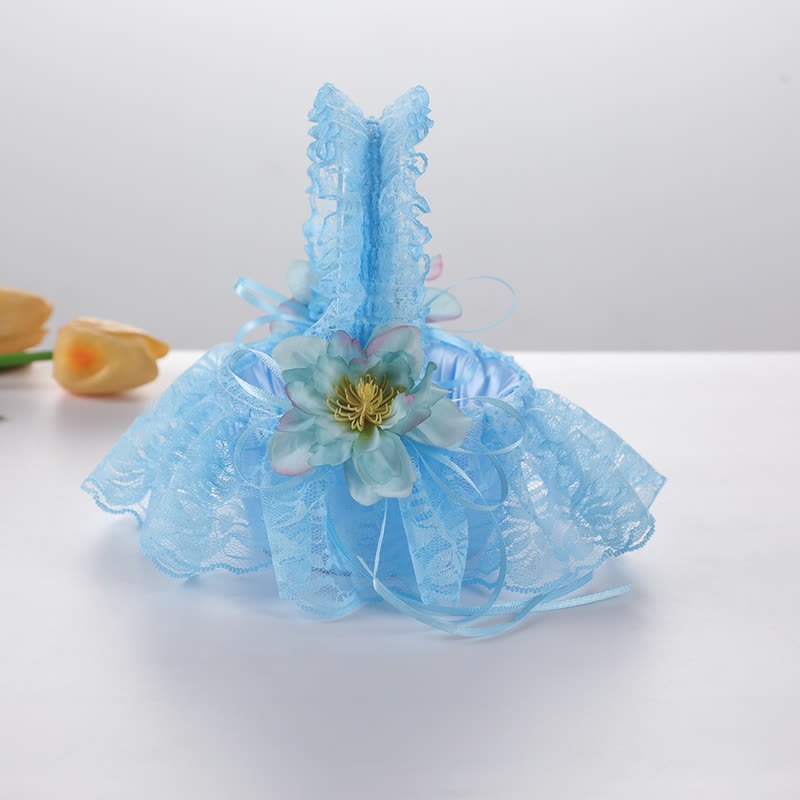 Solid Stitching Lace Flower Basket - image 16