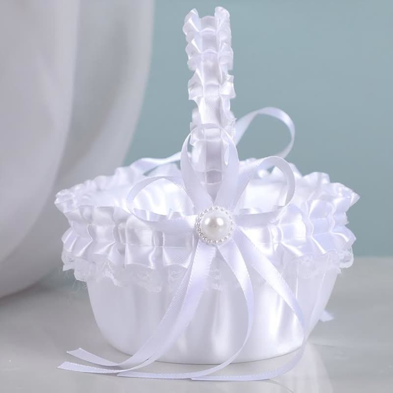 Solid Stitching Lace Flower Basket - image 2