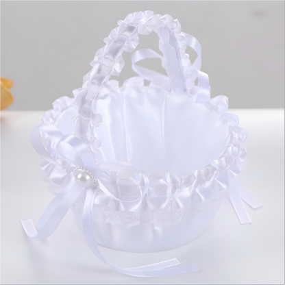 Solid Stitching Lace Flower Basket - image 4