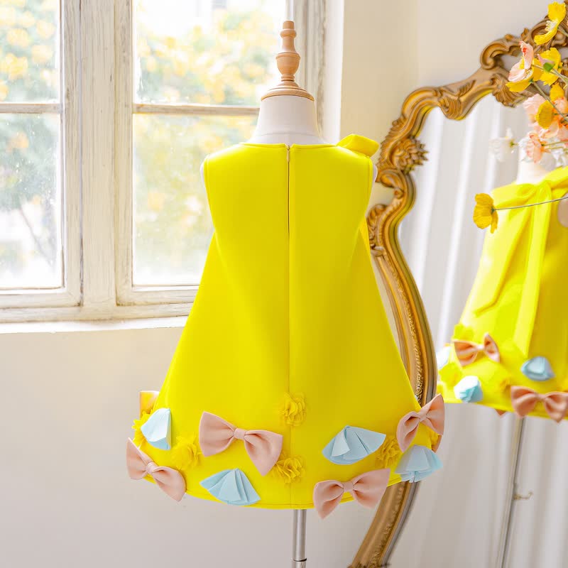 SCUBA KNIT Bow Sleeveless Midi Dresses - image 3