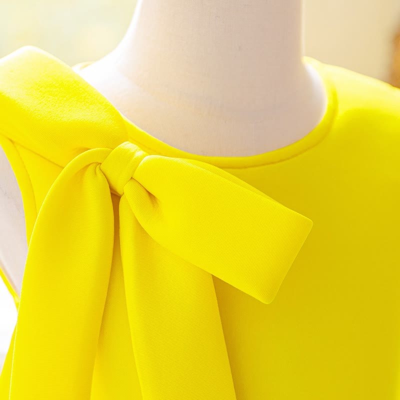 SCUBA KNIT Bow Sleeveless Midi Dresses - image 2