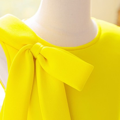 SCUBA KNIT Bow Sleeveless Midi Dresses - image 2